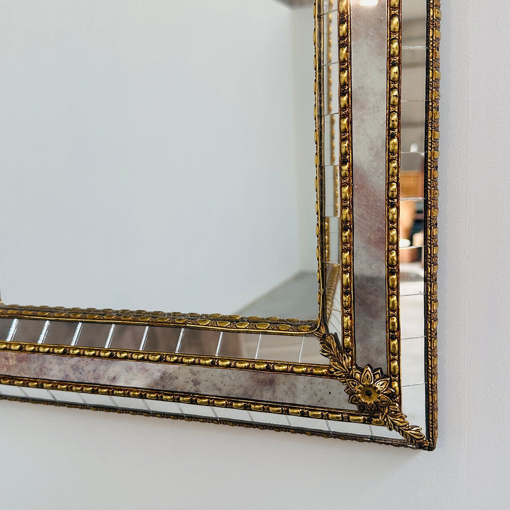 Large decorative Spanish mosaic mirror, 1980s