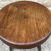 Vintage "Berger" stool, tall, in ash, Charlotte Perriand, 1950s