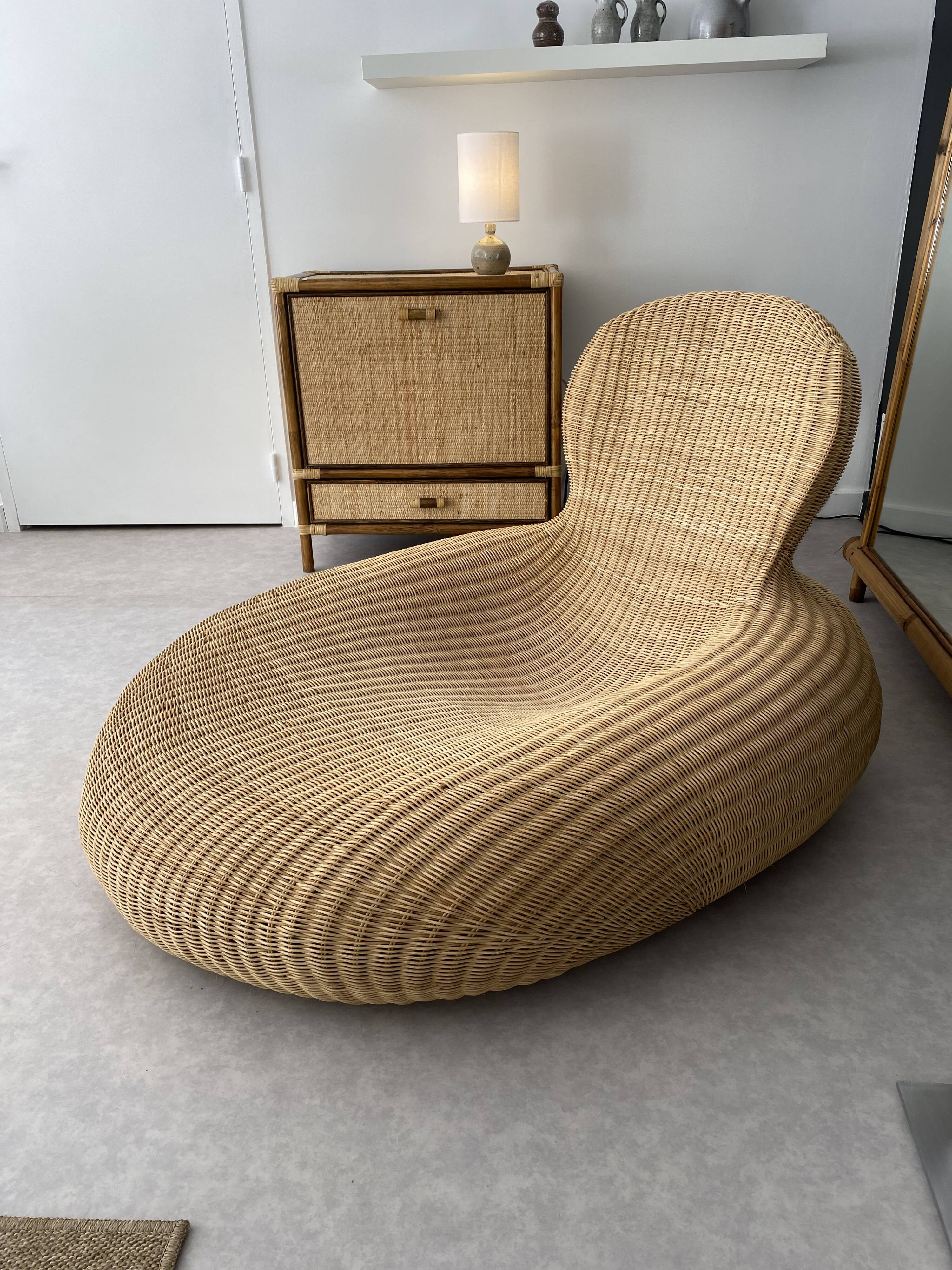 Storvik rattan lounge chair by Carl Ojerstam, 2000s