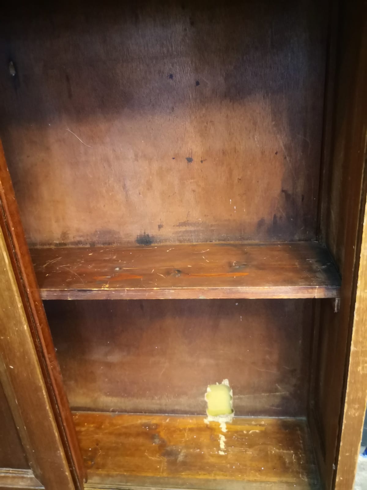 Wood and Art Deco glass showcase