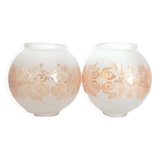 Pair of globes for light fixture
