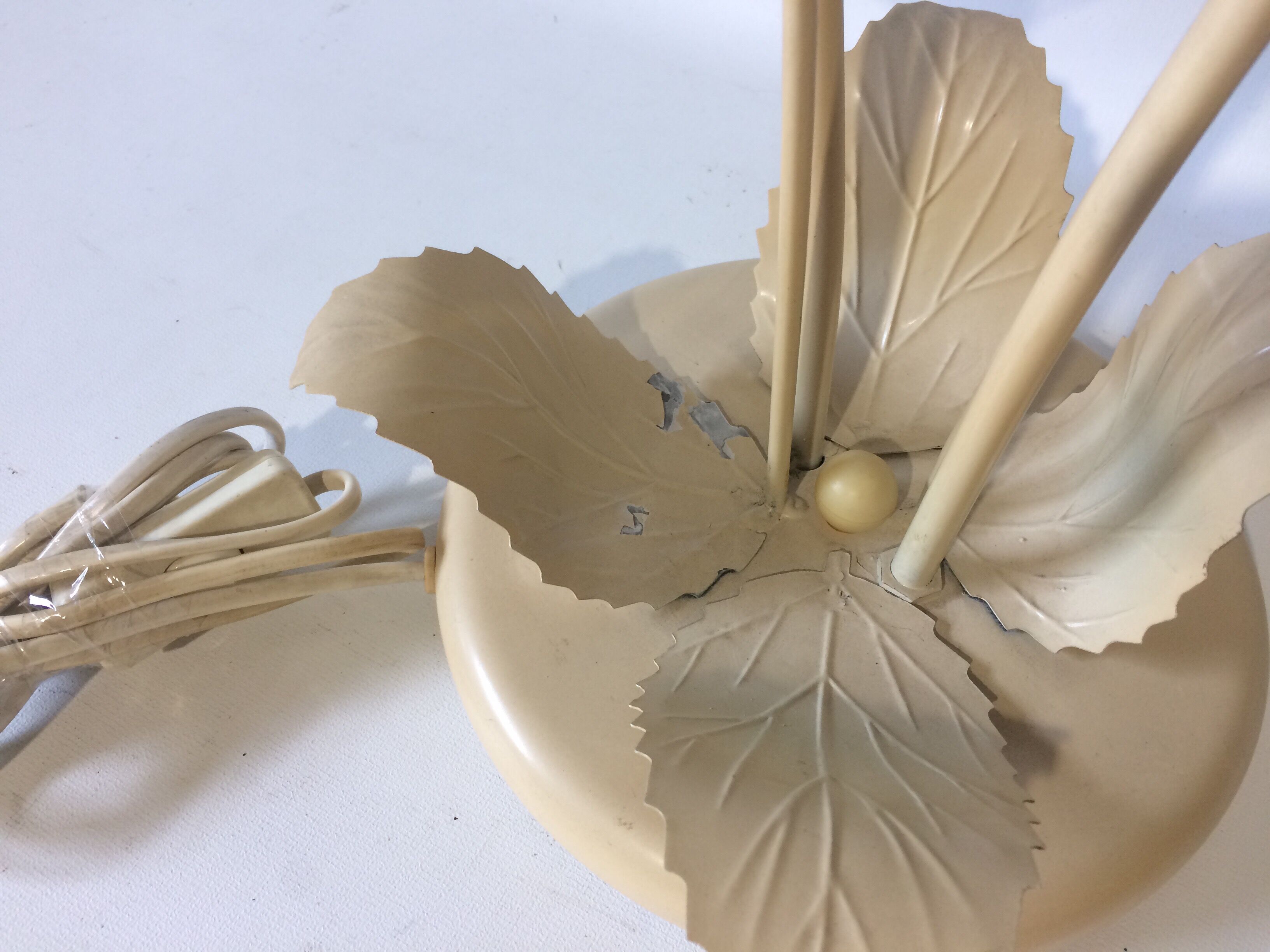 Vintage metal lamp shapes flowers