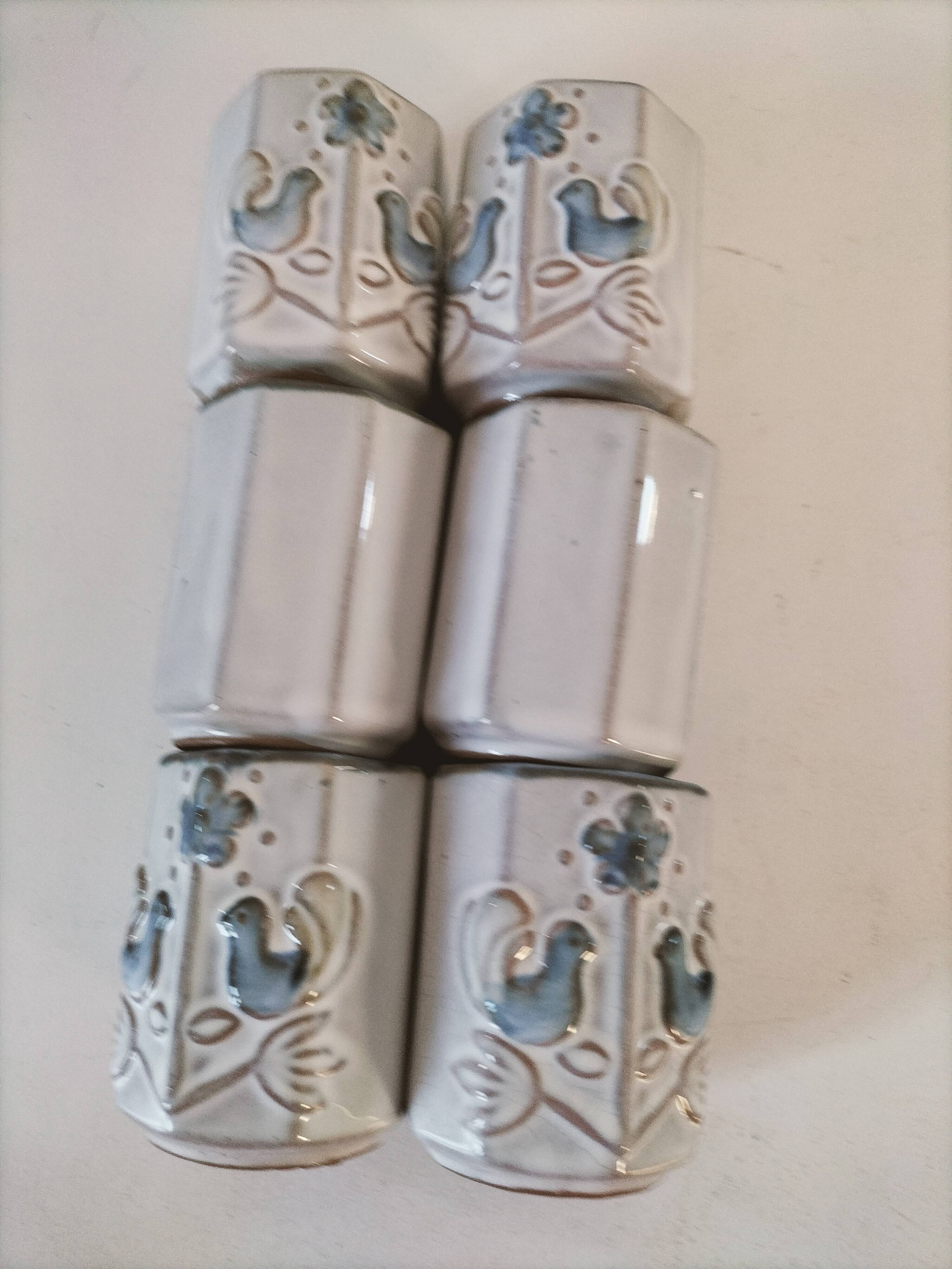 Set of 6 small vintage ceramic cups - Hygge & Lagom spirit