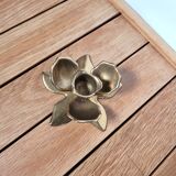Vintage brass flower candle holder