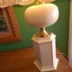 1980s lacquered metal lamp, the Dolphin