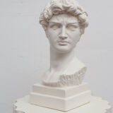 David head in white plaster