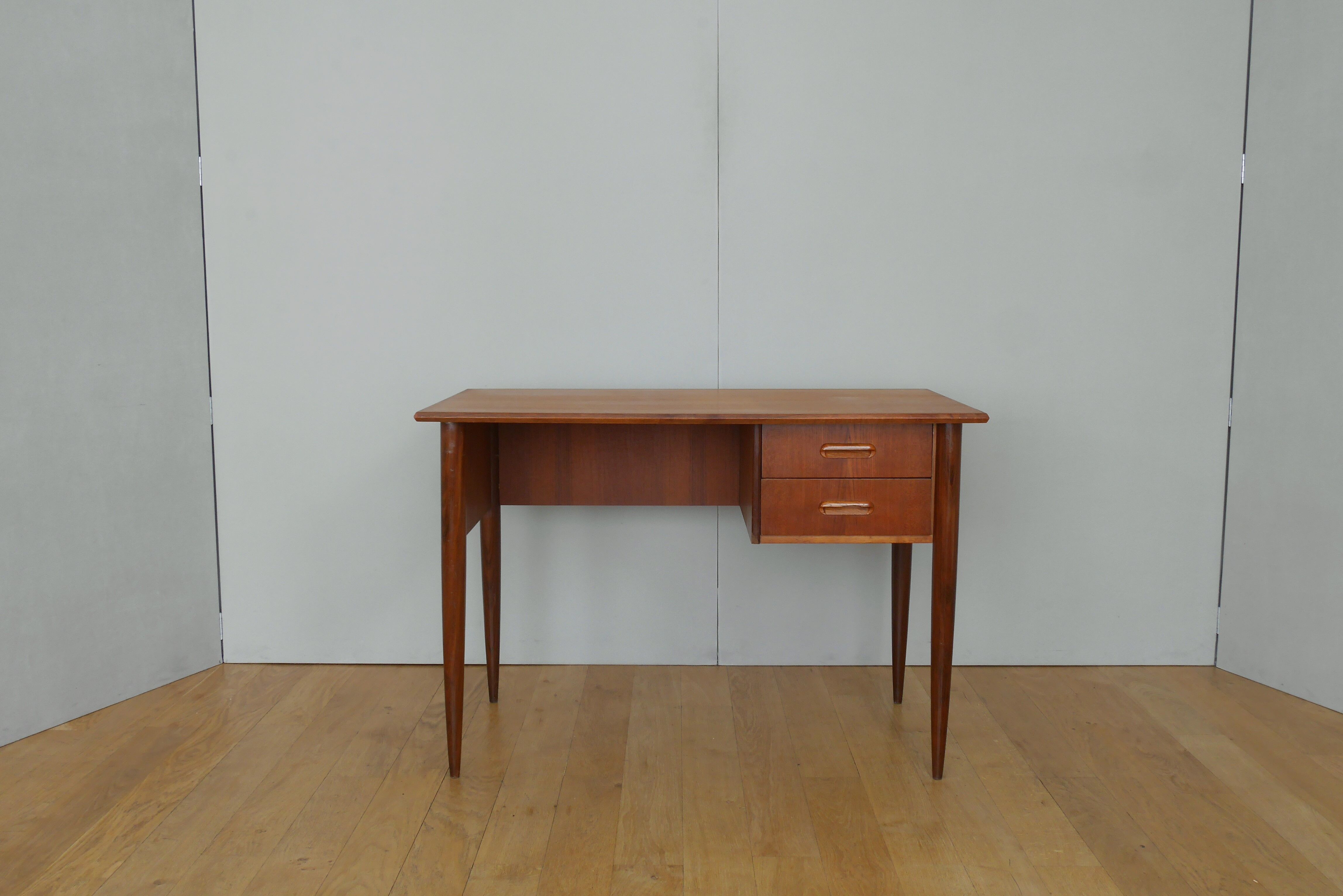 Scandinavian desk in teak from the 60s