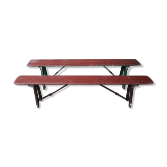 Pair of folding benches