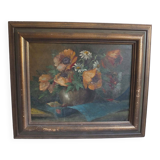 PAINTING - OIL ON CANVAS SIGNED H VAN GESSEL - BOUQUET OF FLOWERS
