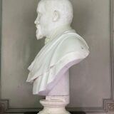 Buste en marbre de Carrare blanc statuaire, vers 1880