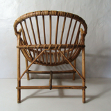Children's rattan shell chair