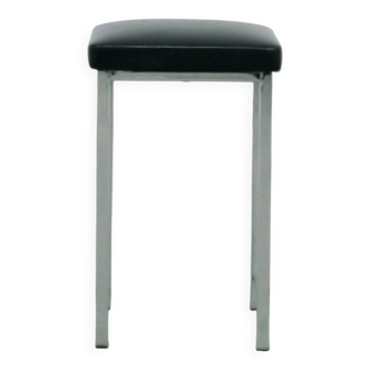 Tabouret vintage noir et chrome