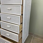 Vintage wicker chest of drawers