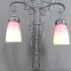 Important Wrought Iron Double-Headed Lamp by Schneider, Art Deco, c. 1920
