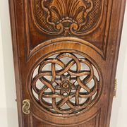 Clock door carved and openwork wood