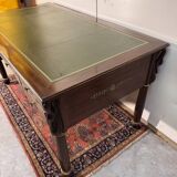 Empire-style minister's desk with swan necks in mahogany.