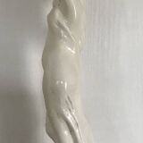 Glazed Ceramic Lamp Base for Women, signed