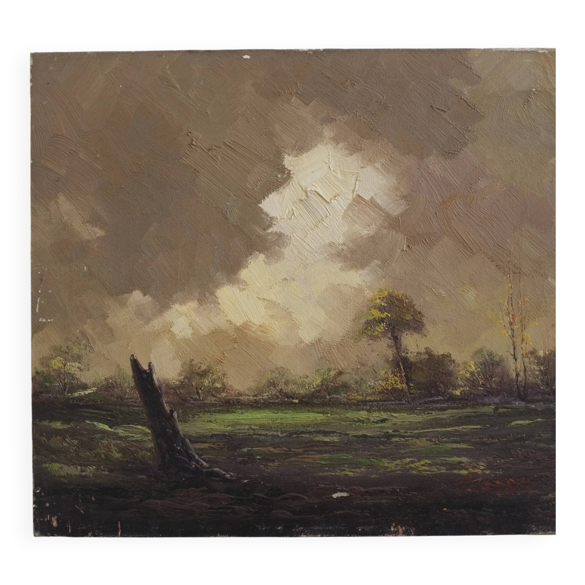 Landscape oil painting on canvas | 1950s