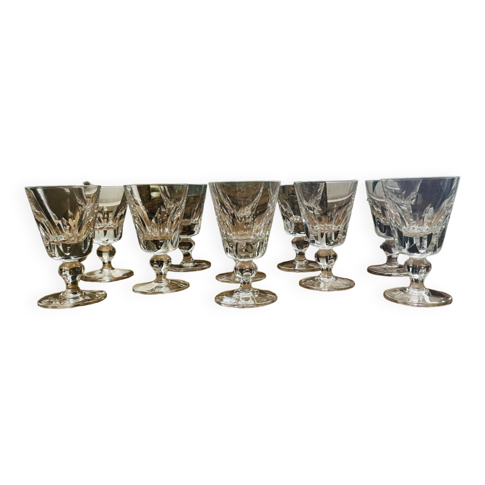 St Louis crystal white wine glasses