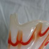Crystal or opaline foot pitcher murano opalescent glass fair