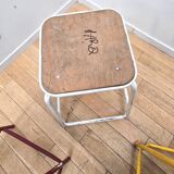 Suite de 3 tabourets industriels