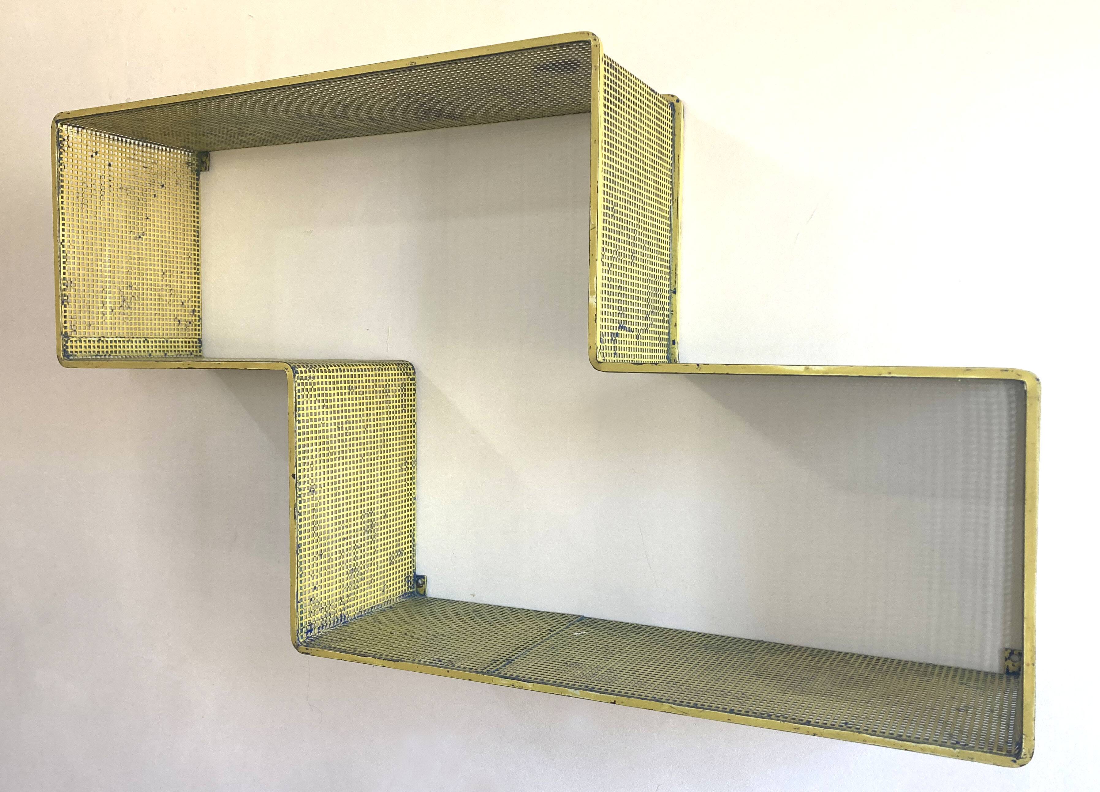 Etagère « Dedal » Mathieu Matégot / vintage 1950 / Jaune