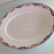 Oval dish décor baskets of roses by Digoin Sarreguemines / vintage 50s-60s