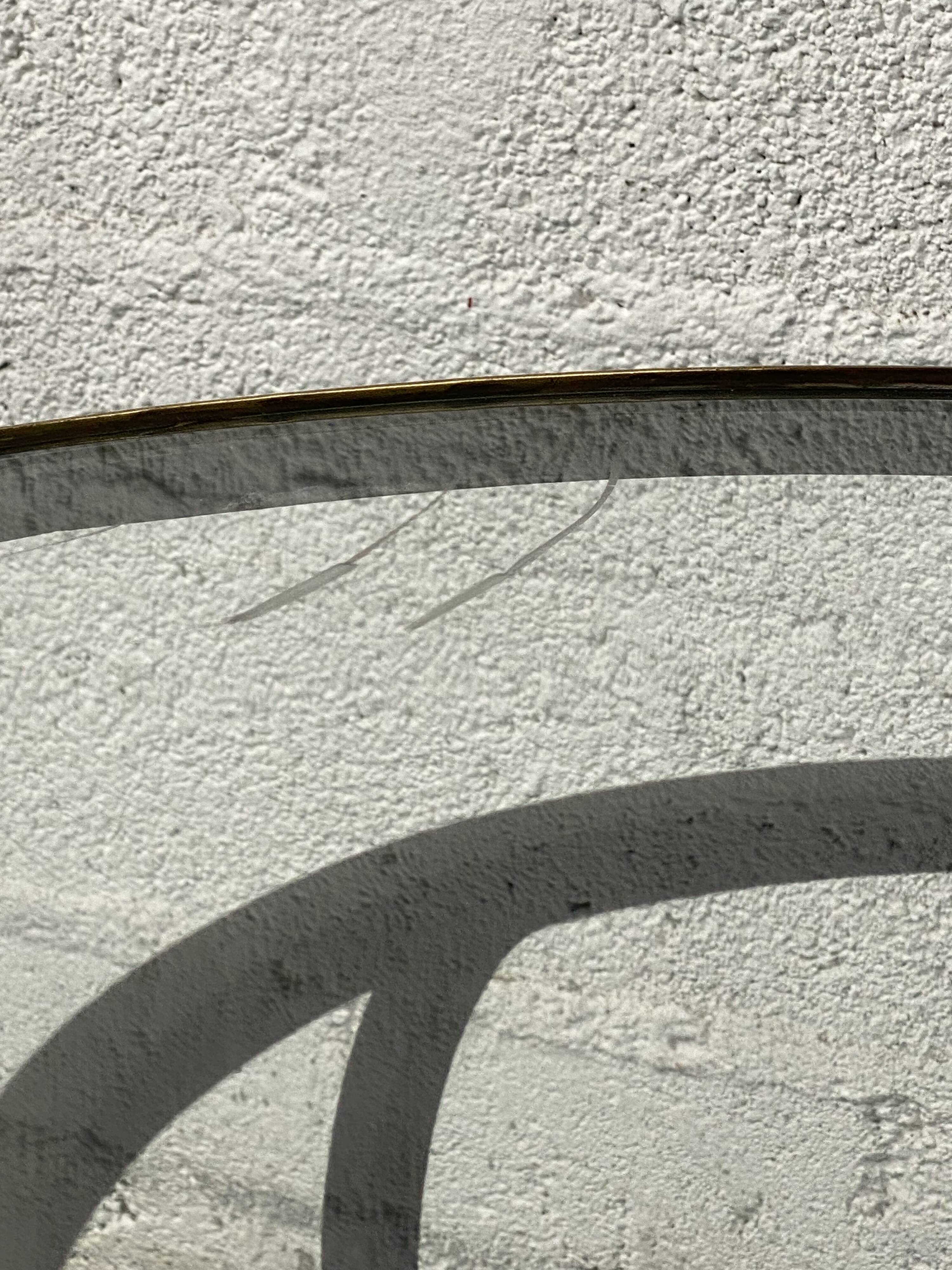 Wrought iron coffee table and glass top