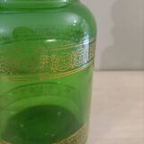Green retro glass candy box