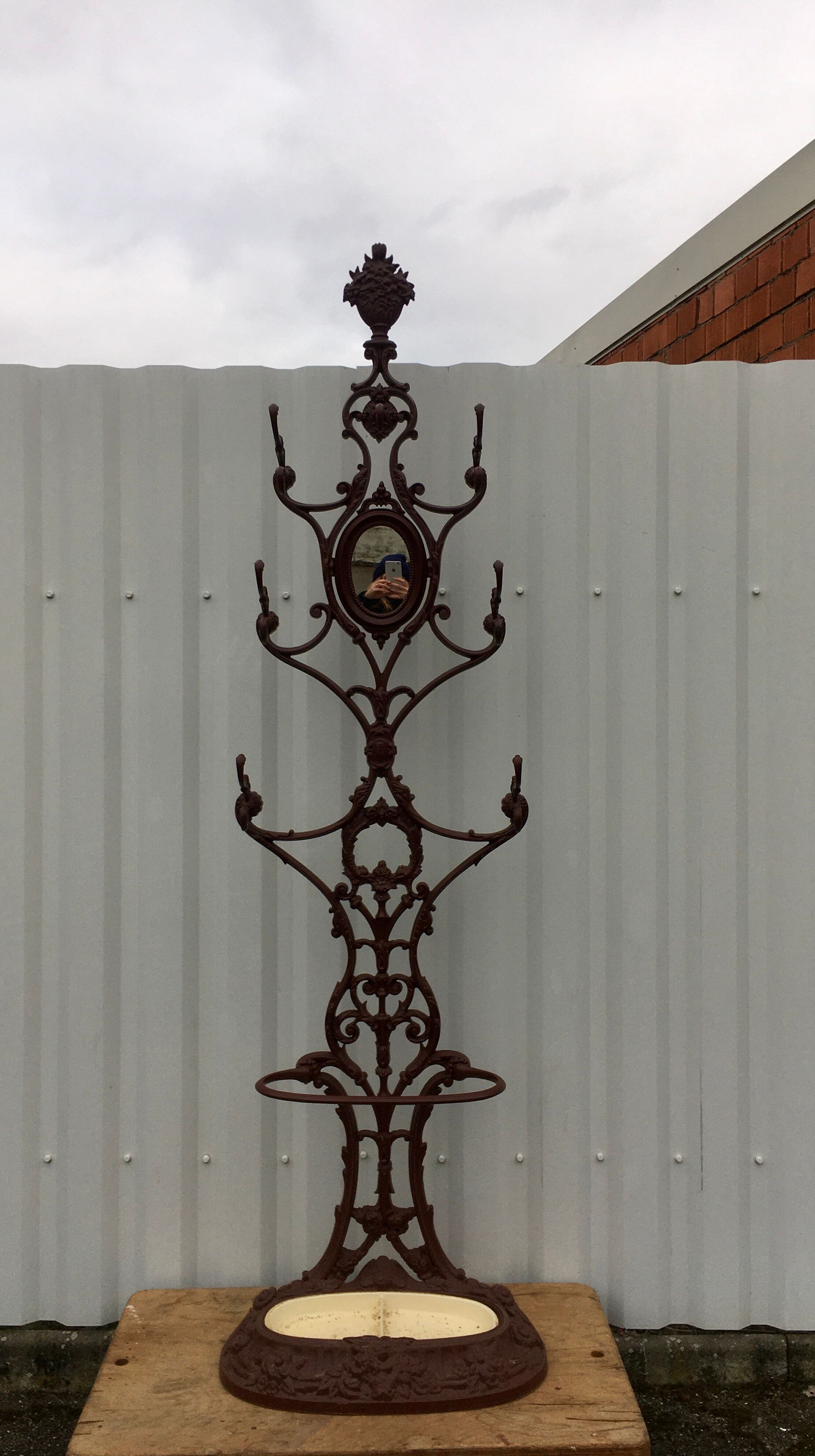 Alfred Corneau Brothers Charleville's coat holder in 19th century cast iron