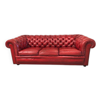 Canapé chesterfield rouge