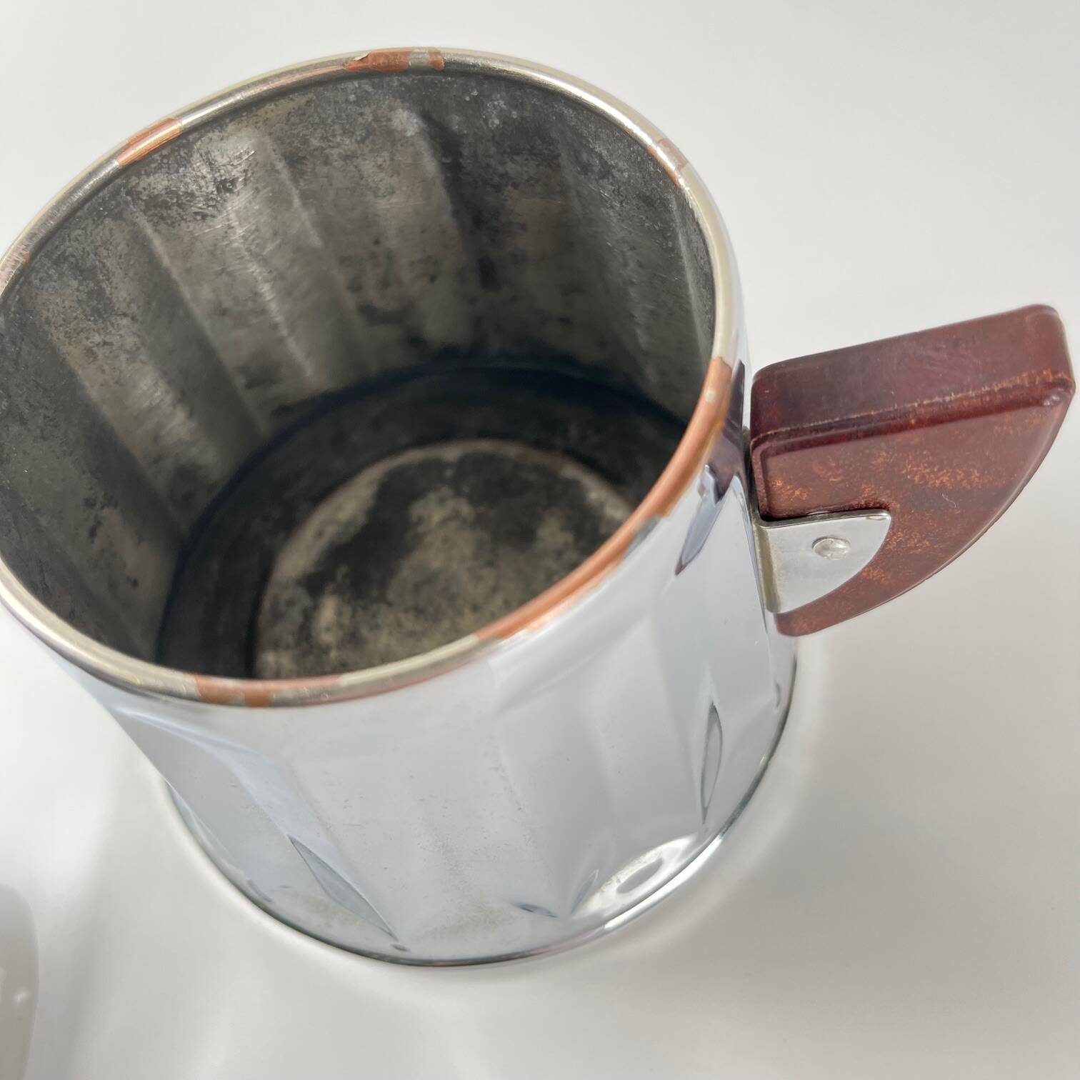 Vintage chrome-plated metal and bakelite coffee set, 1940s/50s