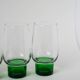 Lot de 5 verres Long Drink Design à pieds vert, 1970