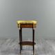Louis XVI style gueridon in mahogany and gilded bronze, 20th century