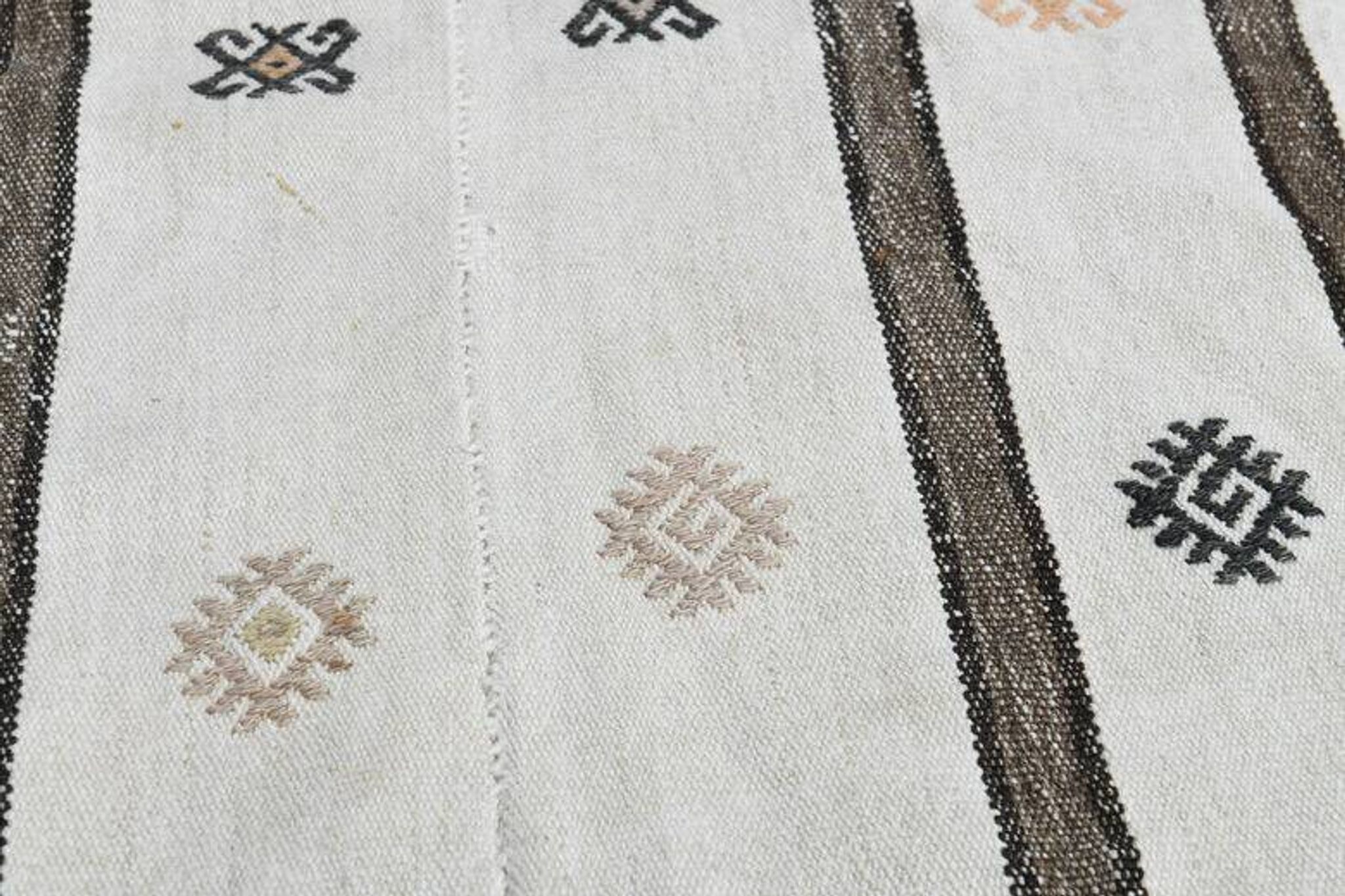 Flat vintage kilim hallway rug