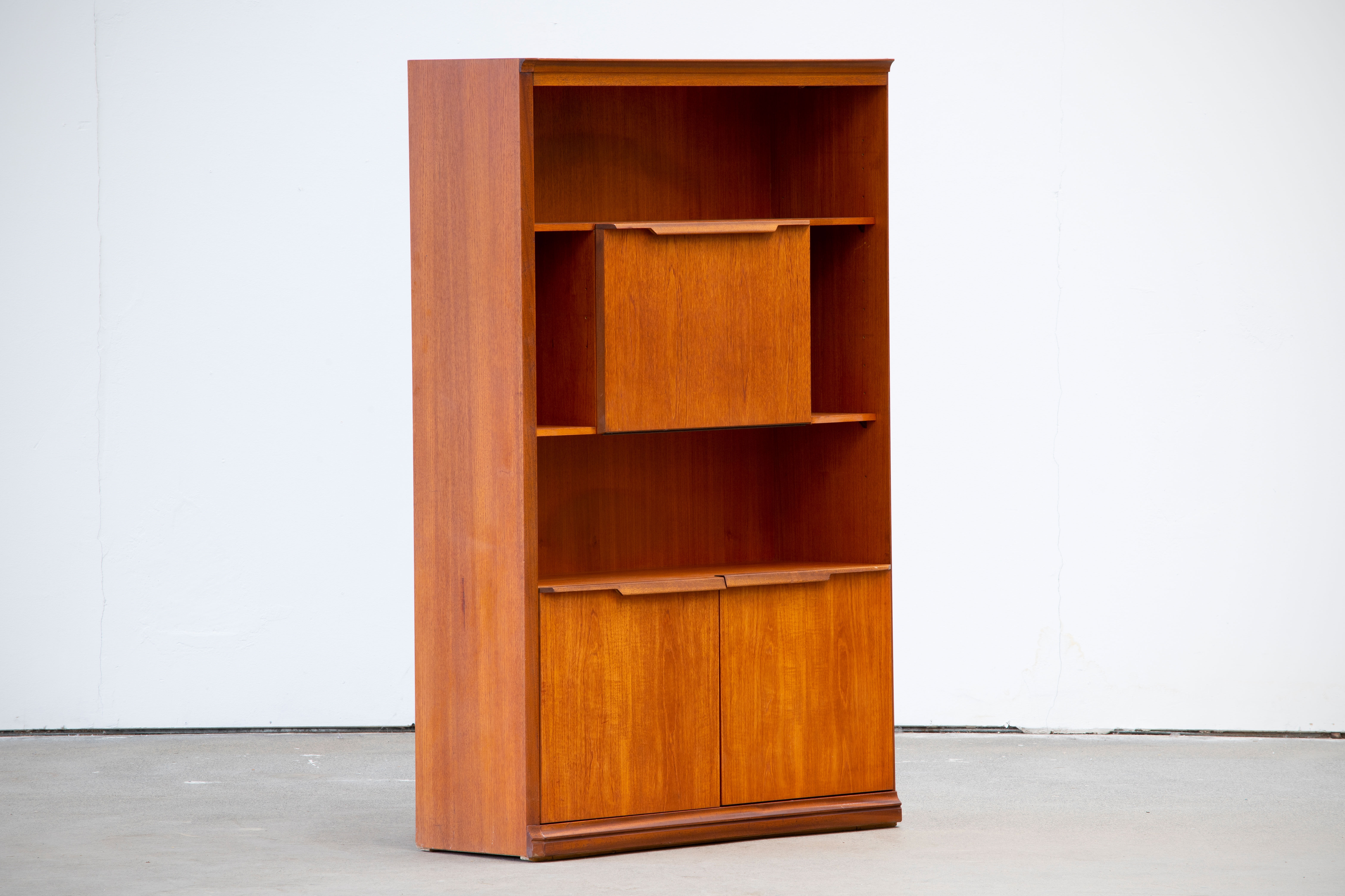Scandinavian teak library with office 1960
