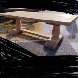 Solid oak monastery table
