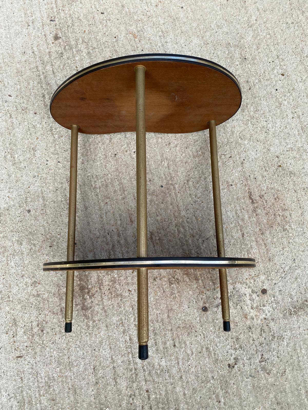 Double-top bedside table in golden rosewood