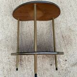 Double-top bedside table in golden rosewood