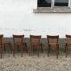 Series of 10 vintage bentwood curved wood bistro chairs