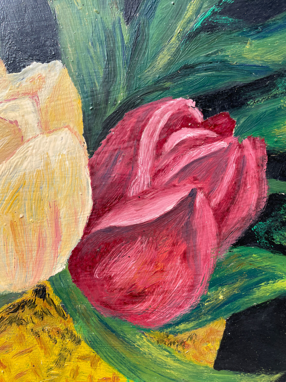 Large flower bouquet painting