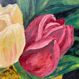 Large flower bouquet painting