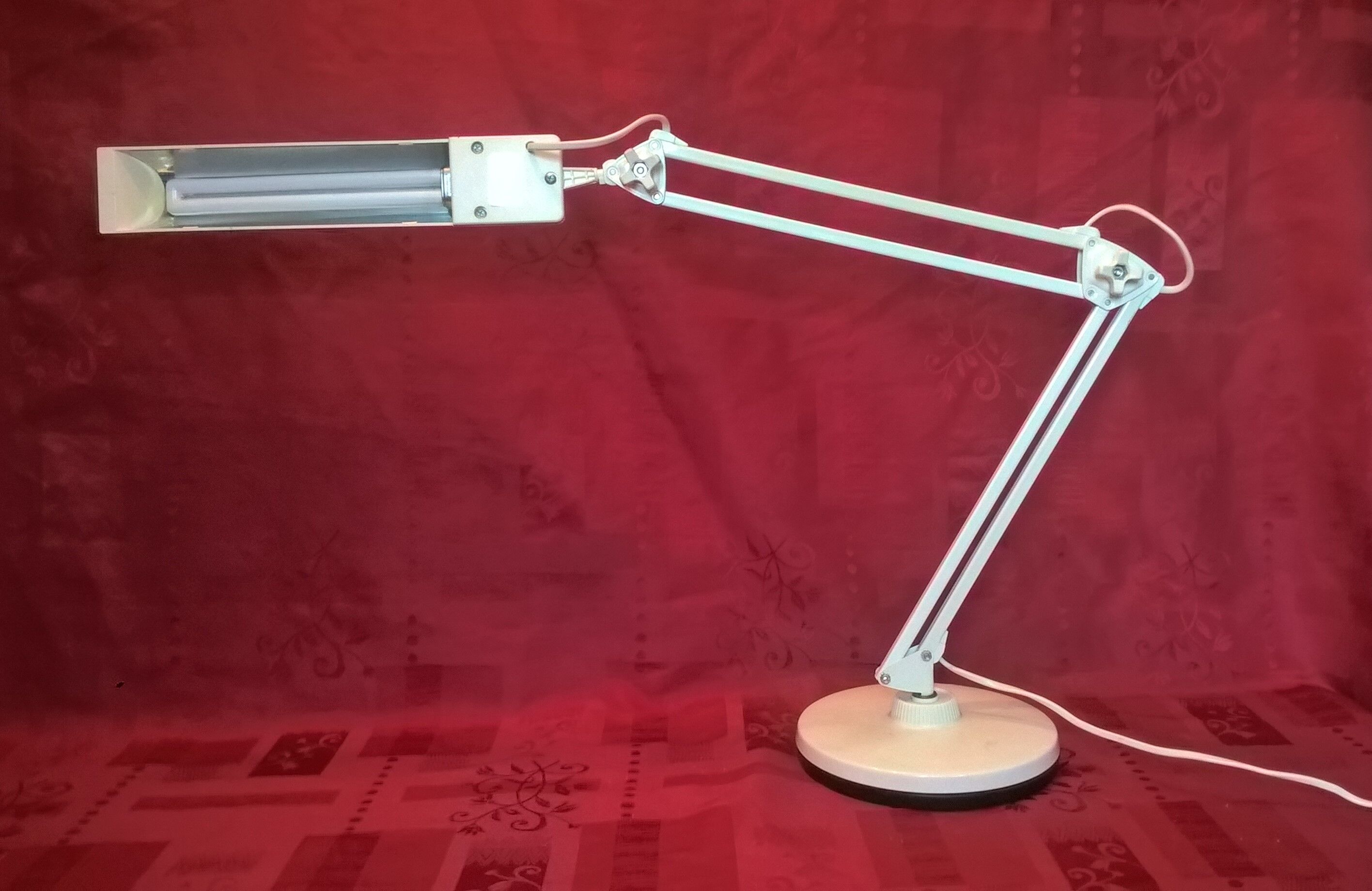 Swedish architect's lamp on vintage stand ~ sp brand ~ 1970s