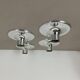 Silver disc wall lamps by Charlotte Perriand, Germany, 1970s, set of 4