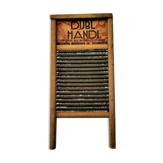 Musical instrument musical wooden washing board dubl handi old