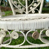 1960s peacock rattan armchair