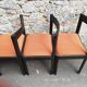 Chaises design graphique brutaliste 1970