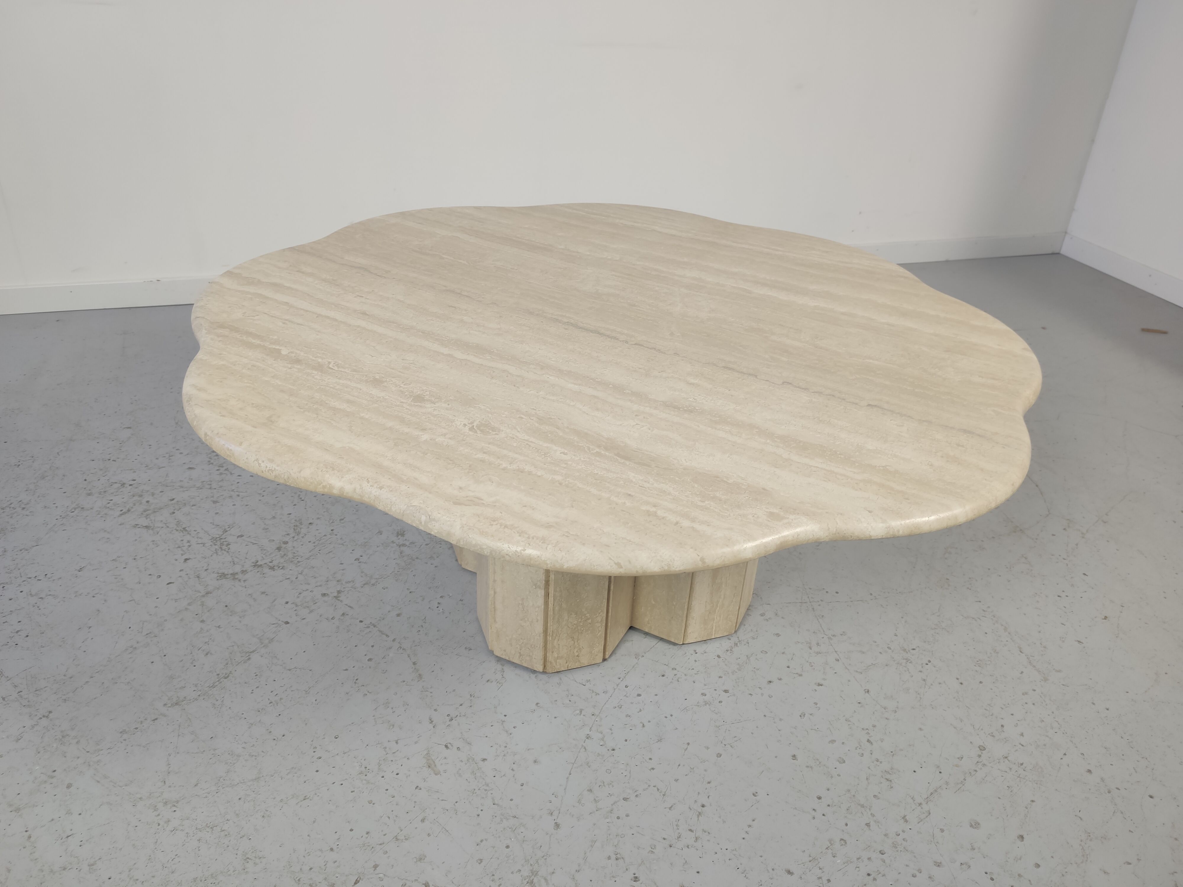 80s travertine coffee table