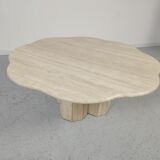 80s travertine coffee table