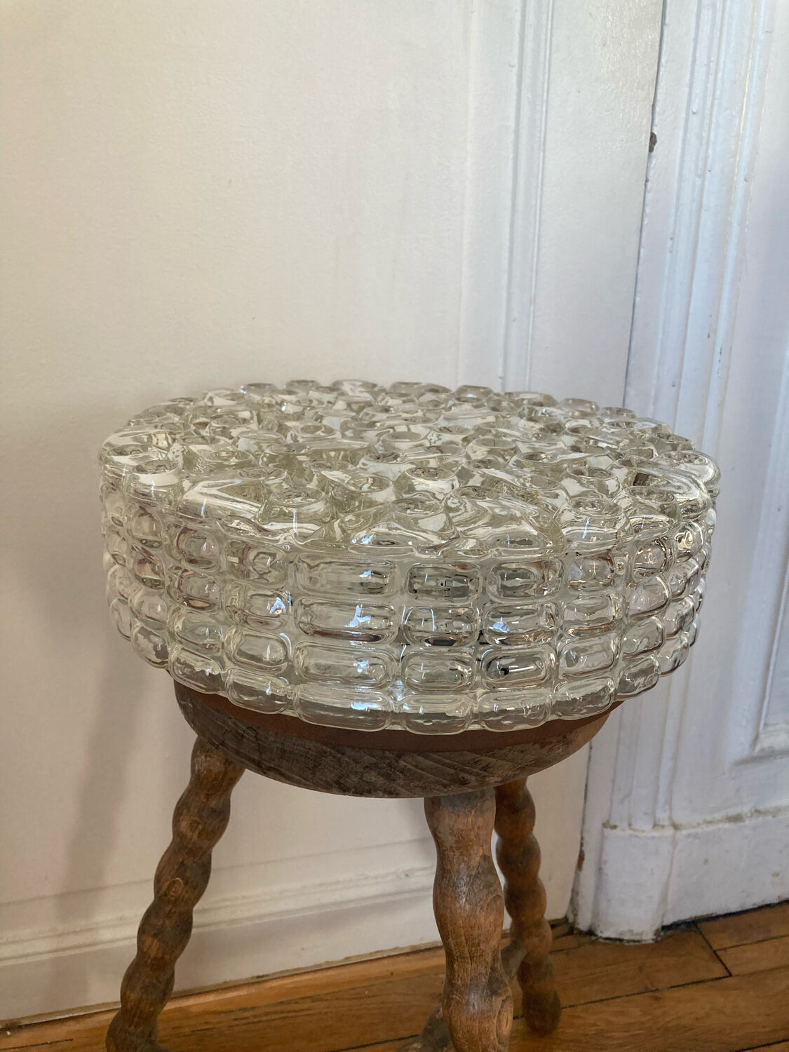 Glass ceiling lamp 1970